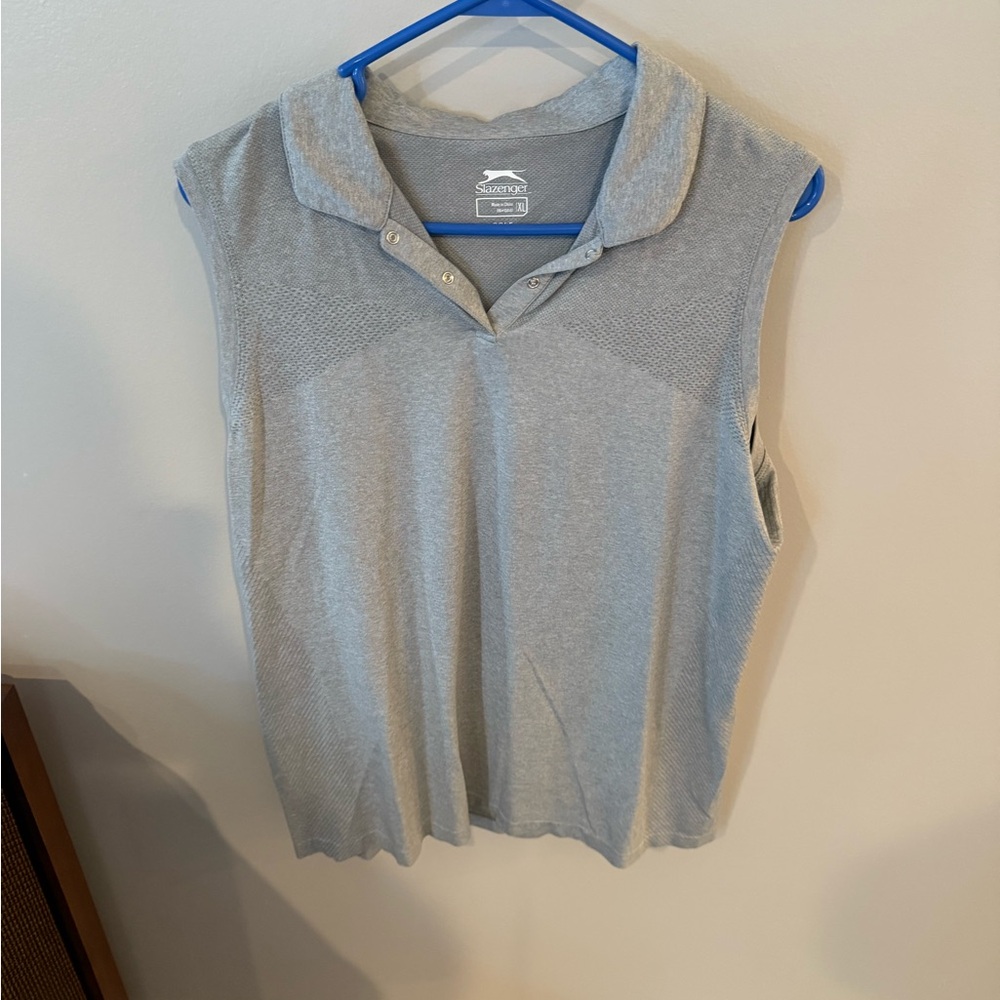 Slazenger Gray Sleeveless Polo Muscle Tee